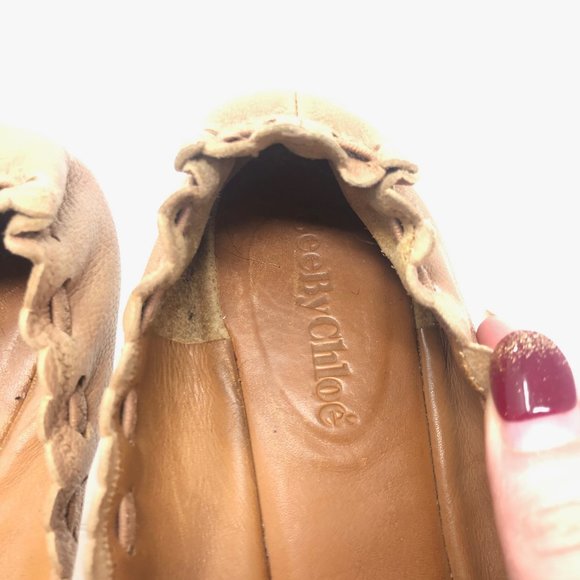 See by Chloe Scallop Edges Ballet Flats Size 37.5 - Picture 3 of 6